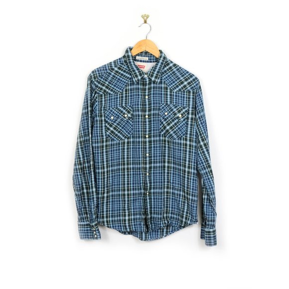Levi's Other - LEVIS SAWTOOTH CHECKED long sleeve mens blue SHIRT
